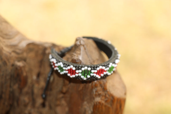 Beaded Leather Bracelet