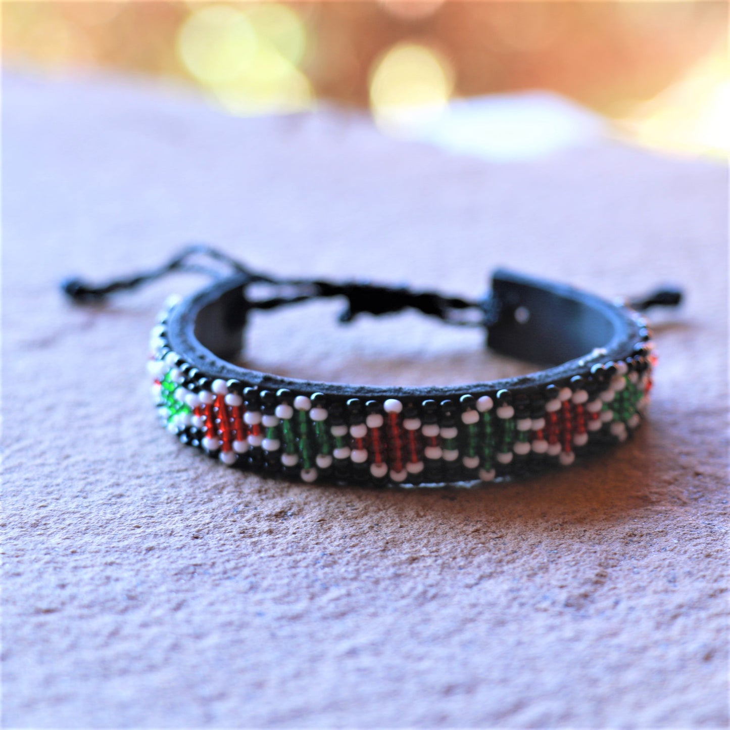 Beaded Leather Bracelet