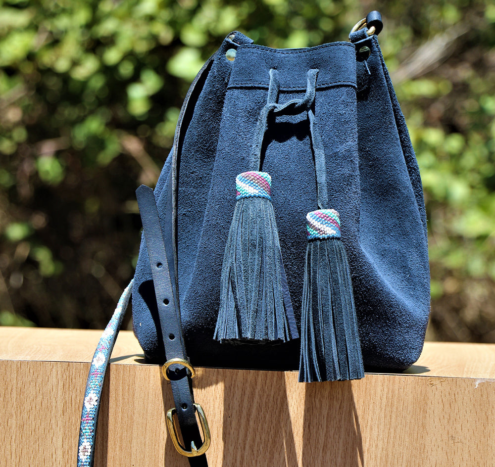 Suede Bucket Bag