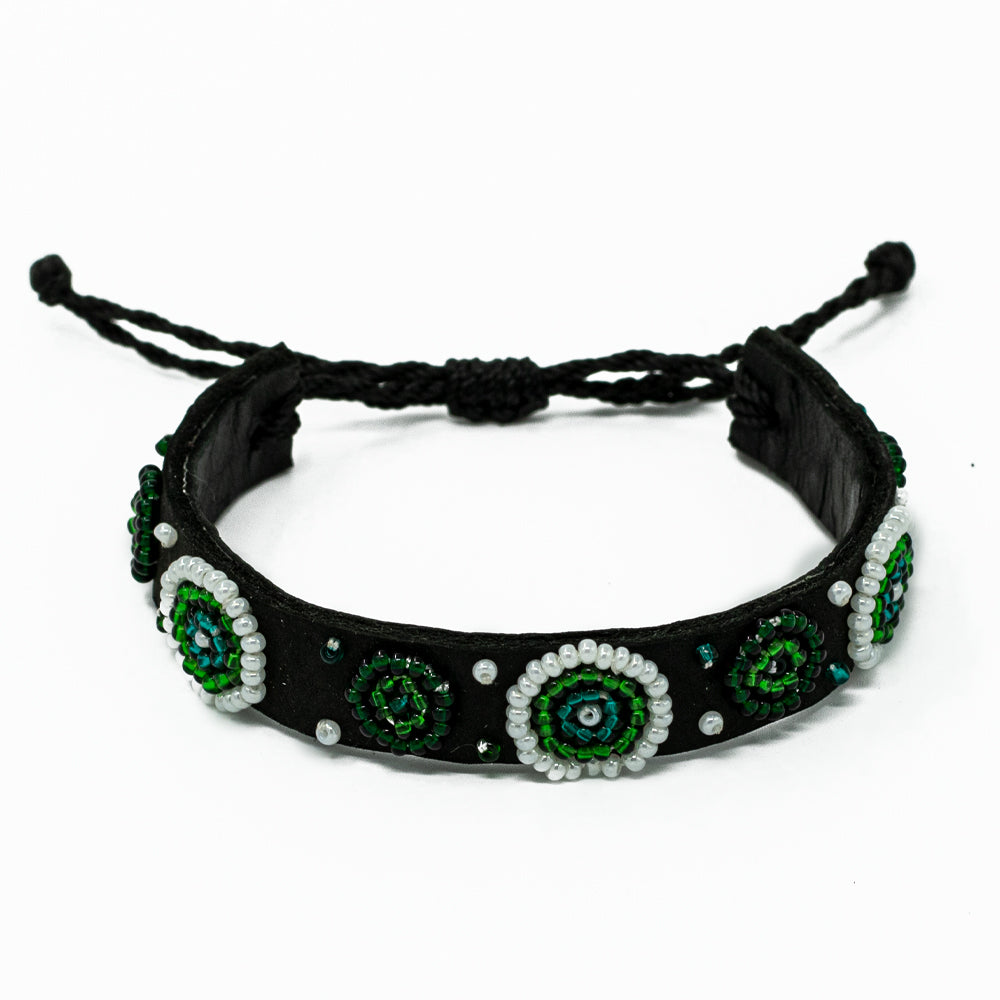 Beaded Leather Bracelet