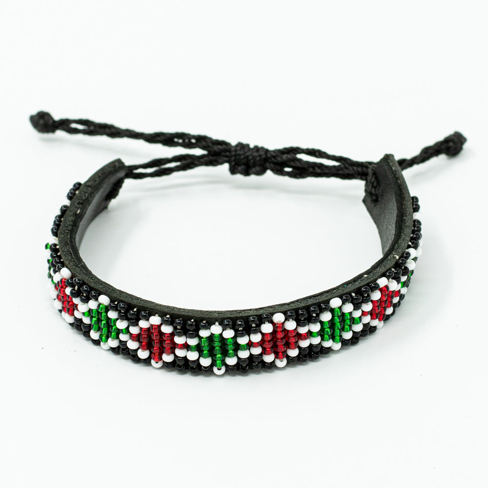 Beaded Leather Bracelet