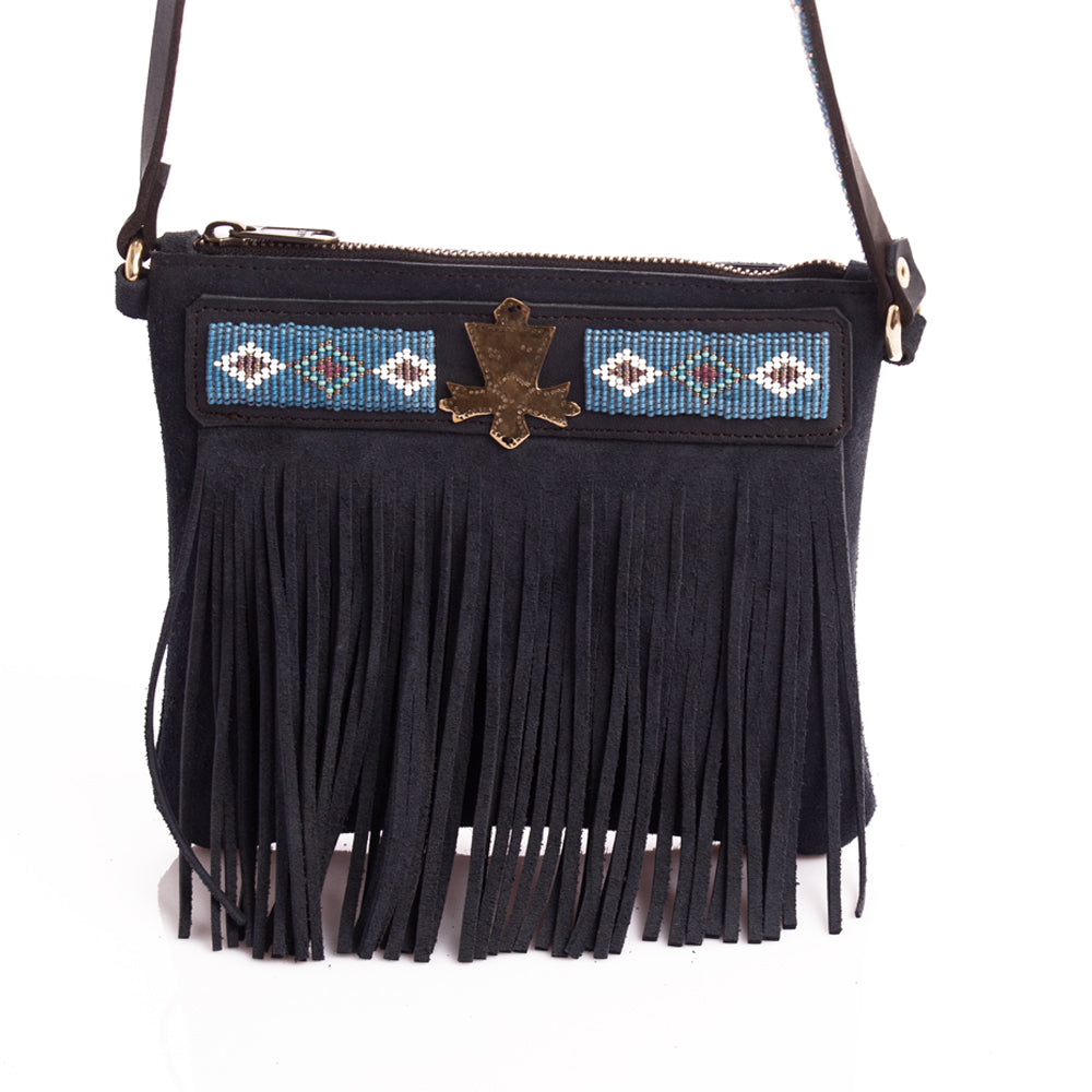 Suede Fringe Bag