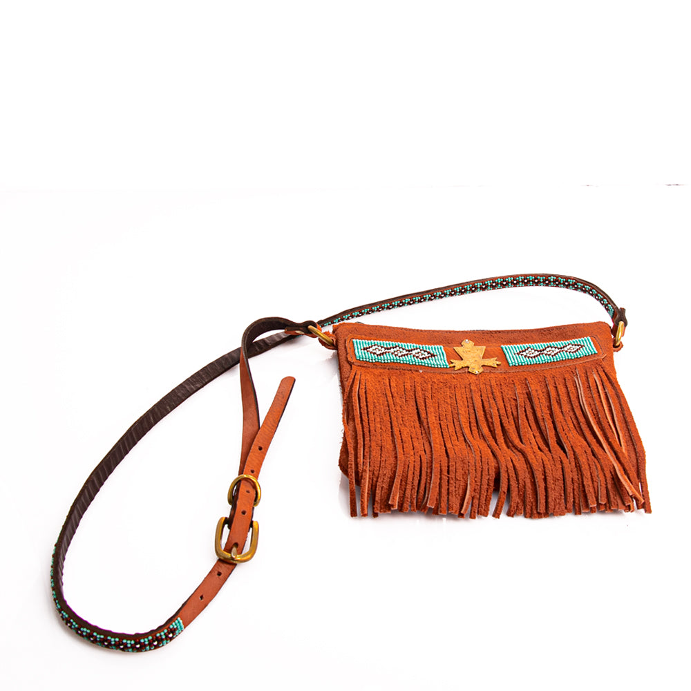 Suede Fringe Bag