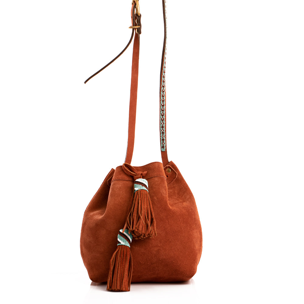 Suede Bucket Bag