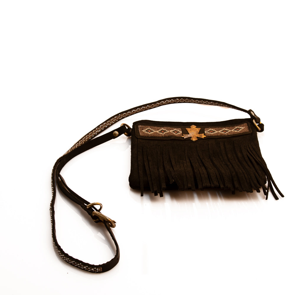 Suede Fringe Bag