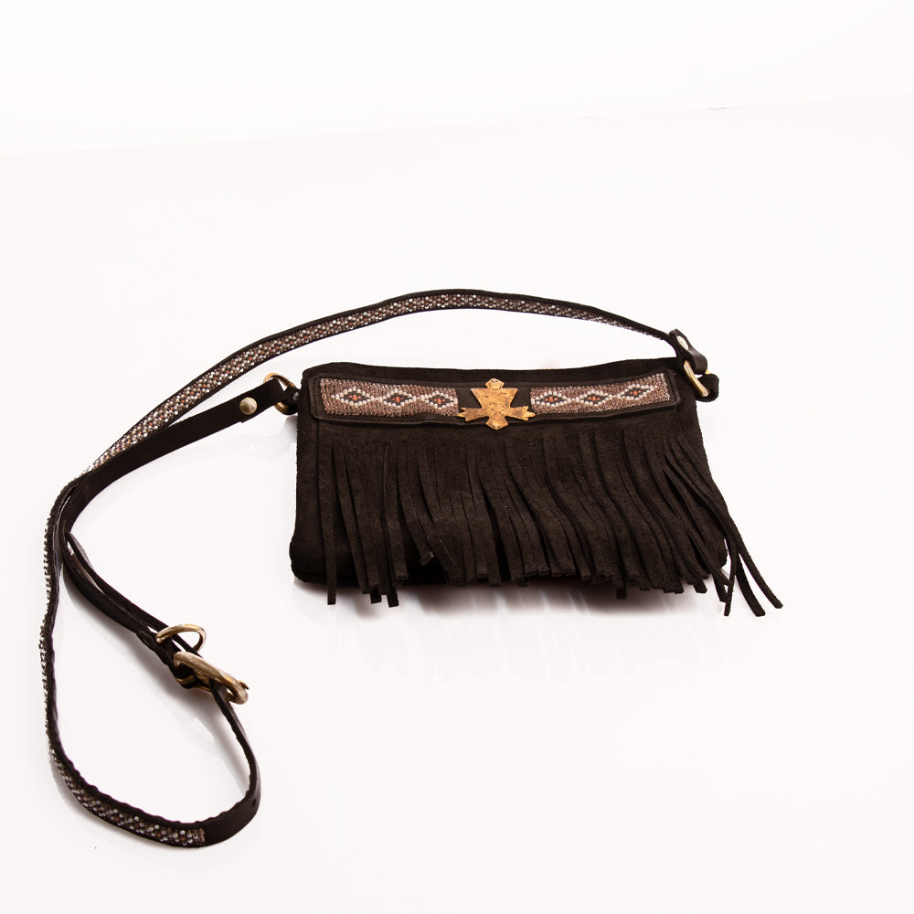 Suede Fringe Bag