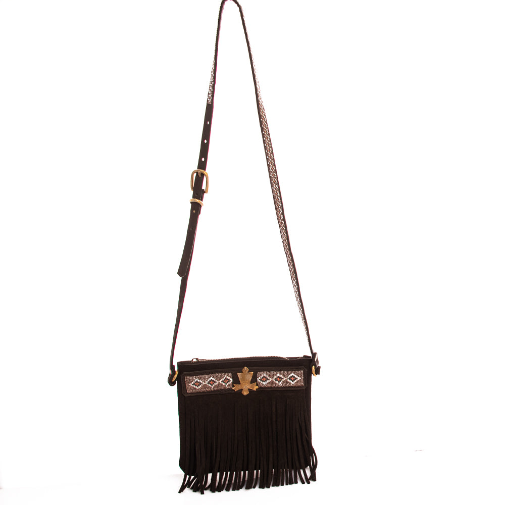 Suede Fringe Bag