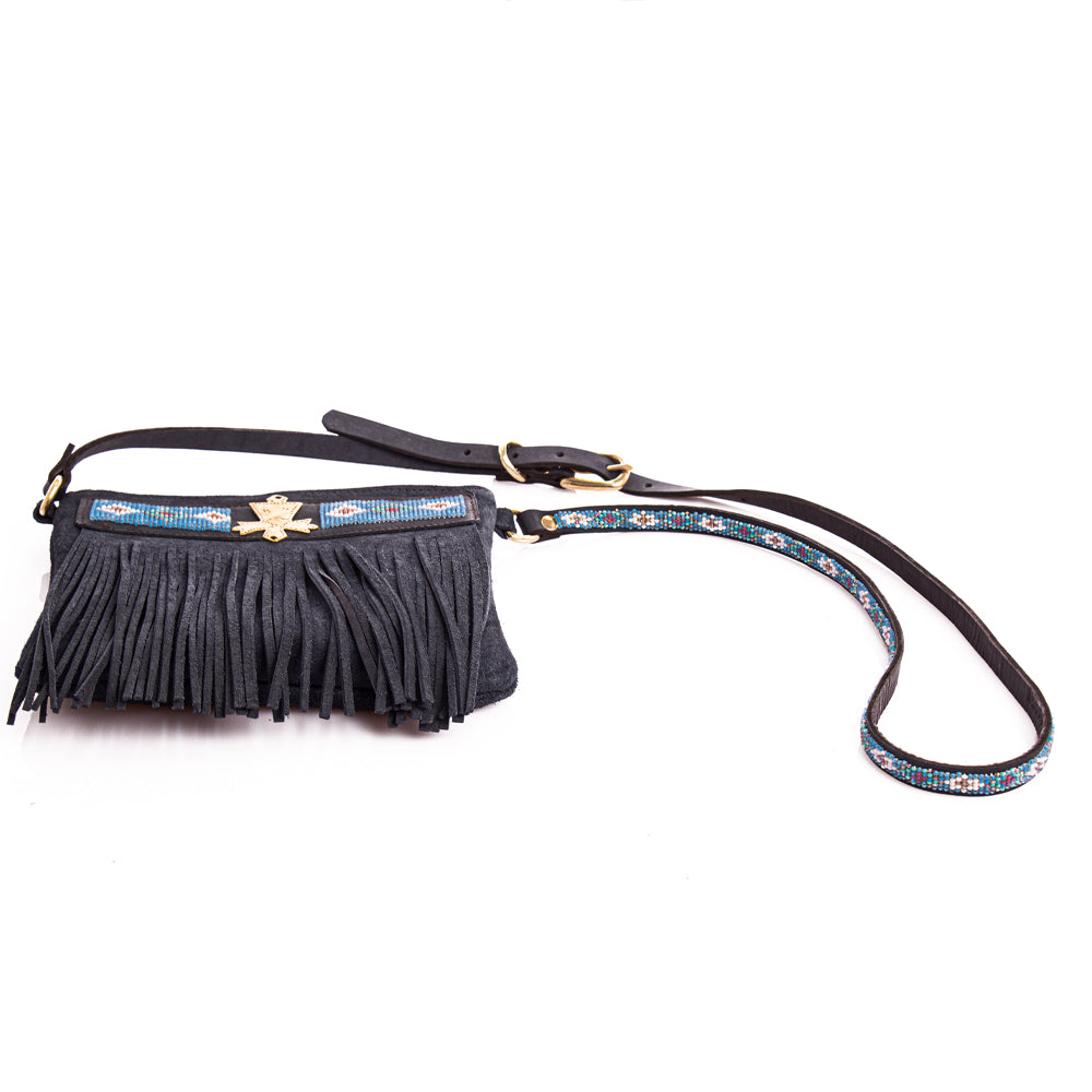 Suede Fringe Bag