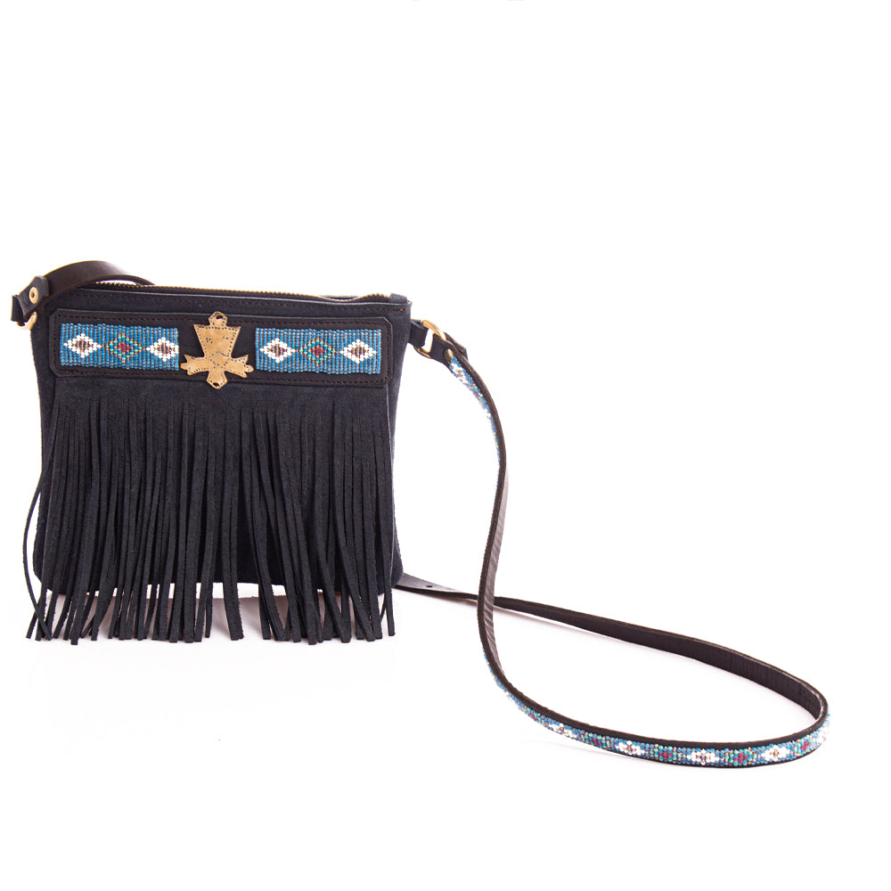 Suede Fringe Bag