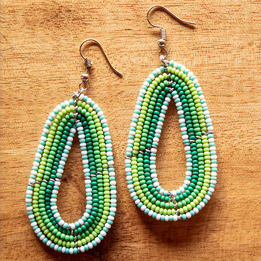 Oval Tear Drop Earrings