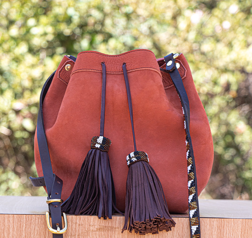 Suede Bucket Bag