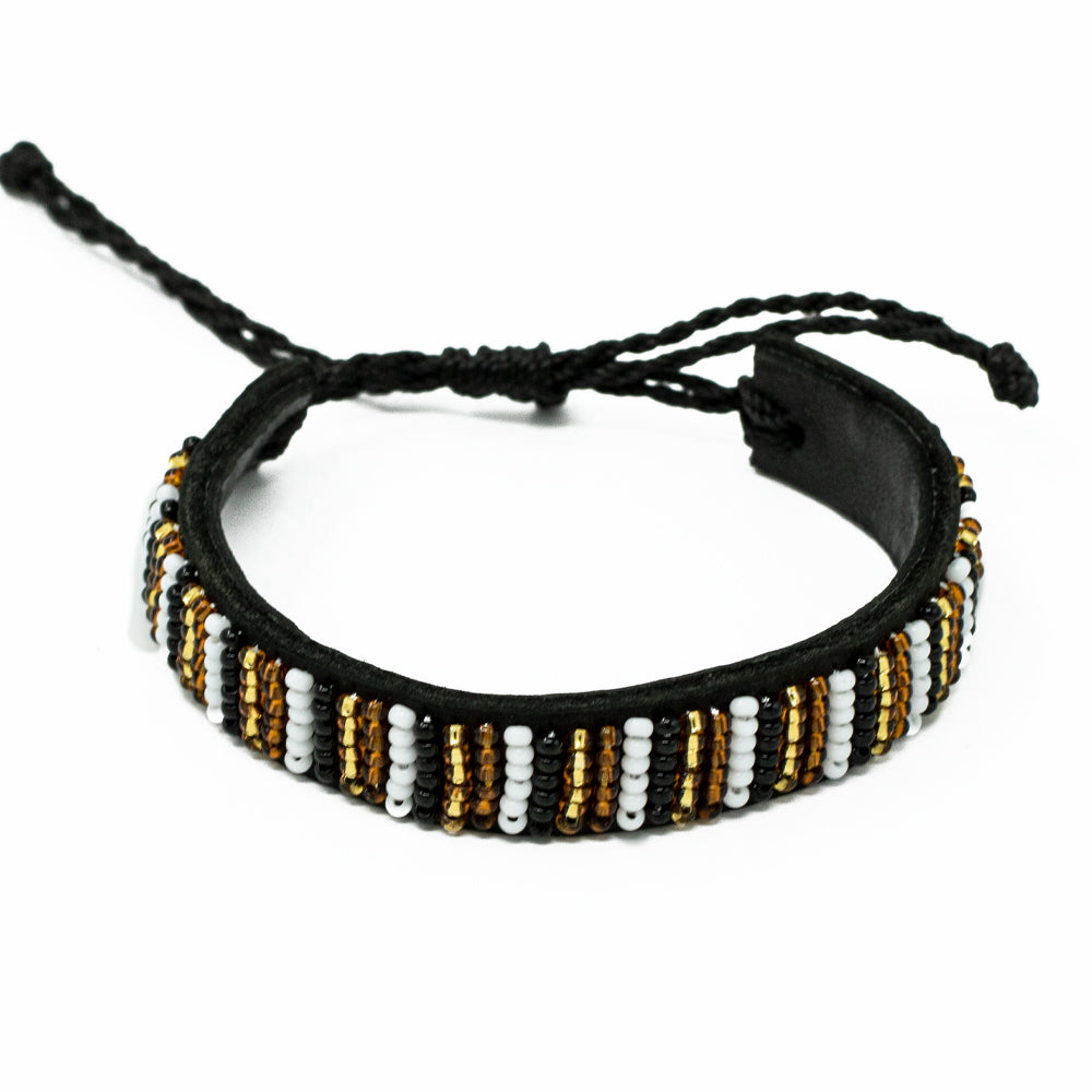 Perlenlederarmband