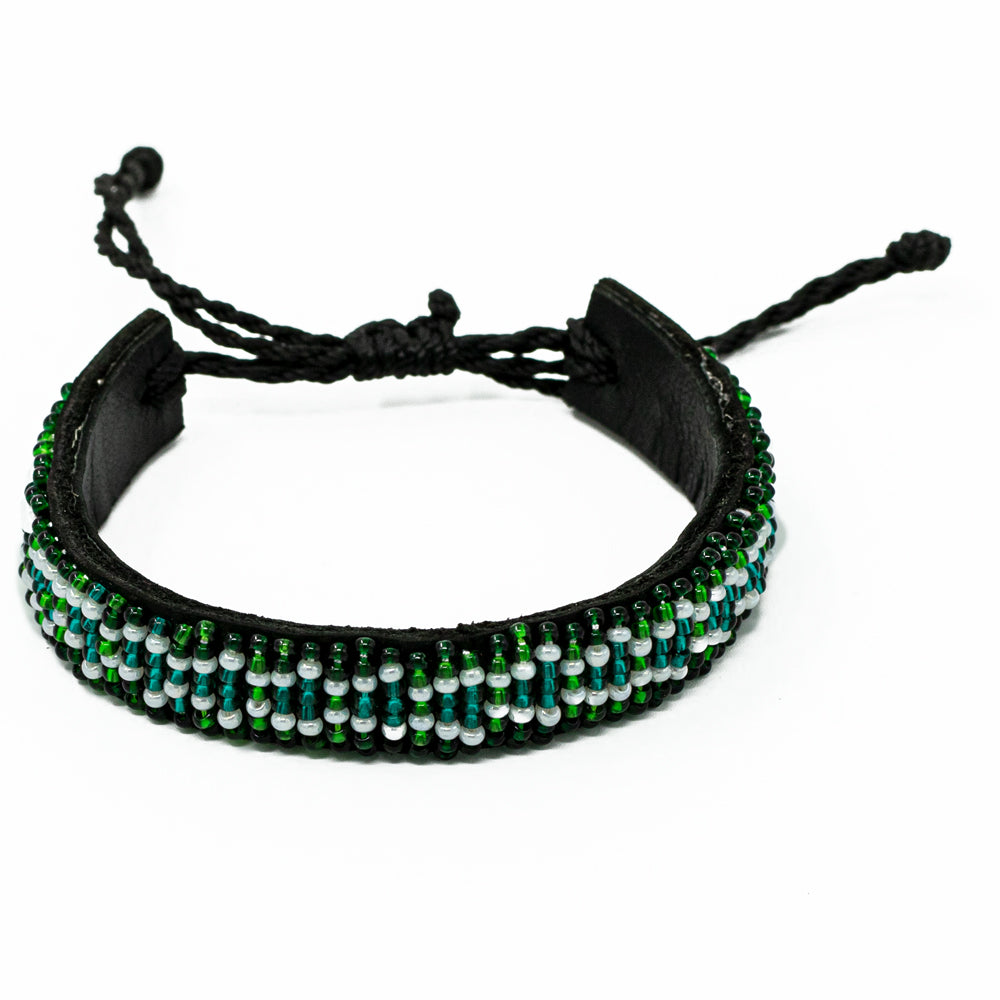 Perlenlederarmband