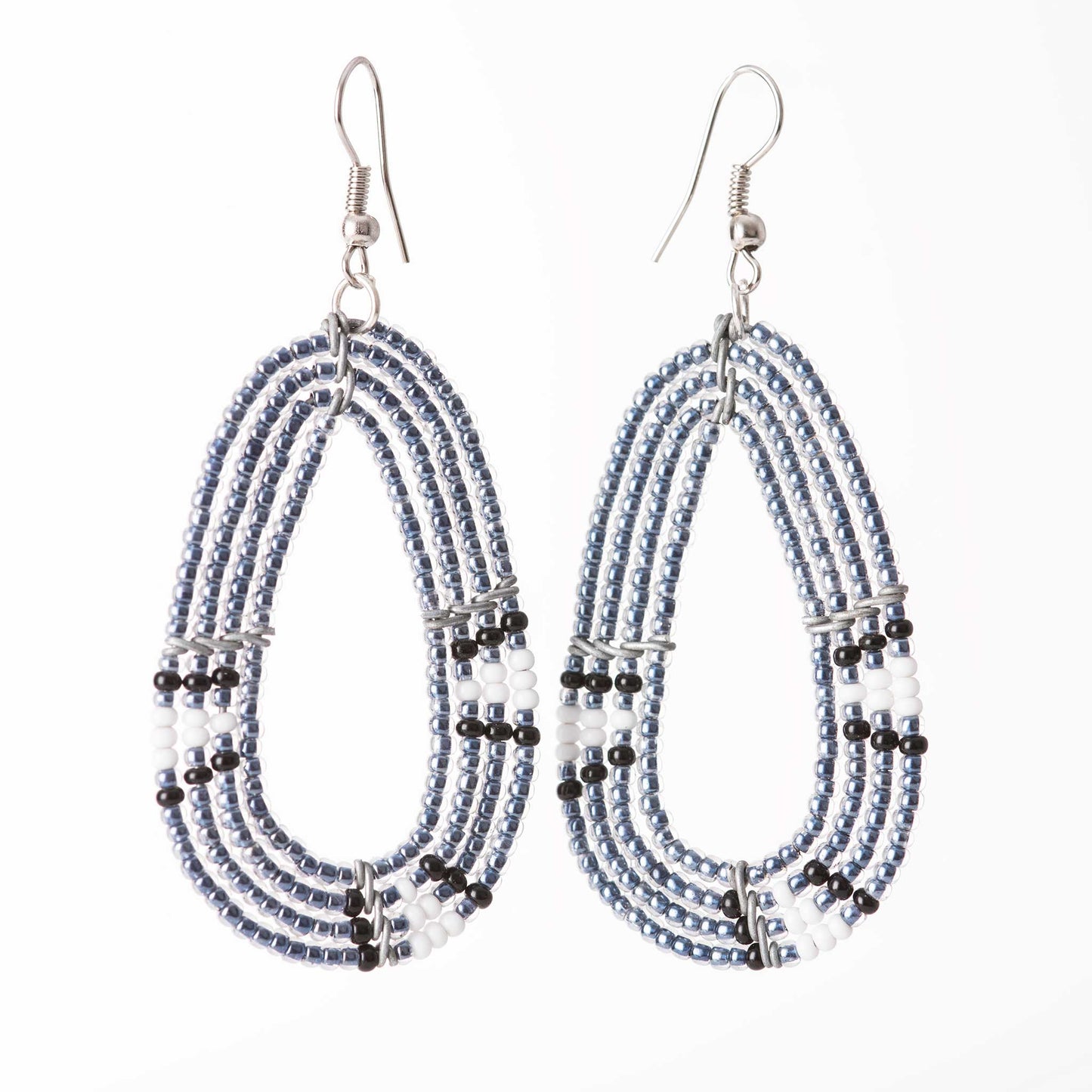 Boucles d'oreilles ovales en forme de larme