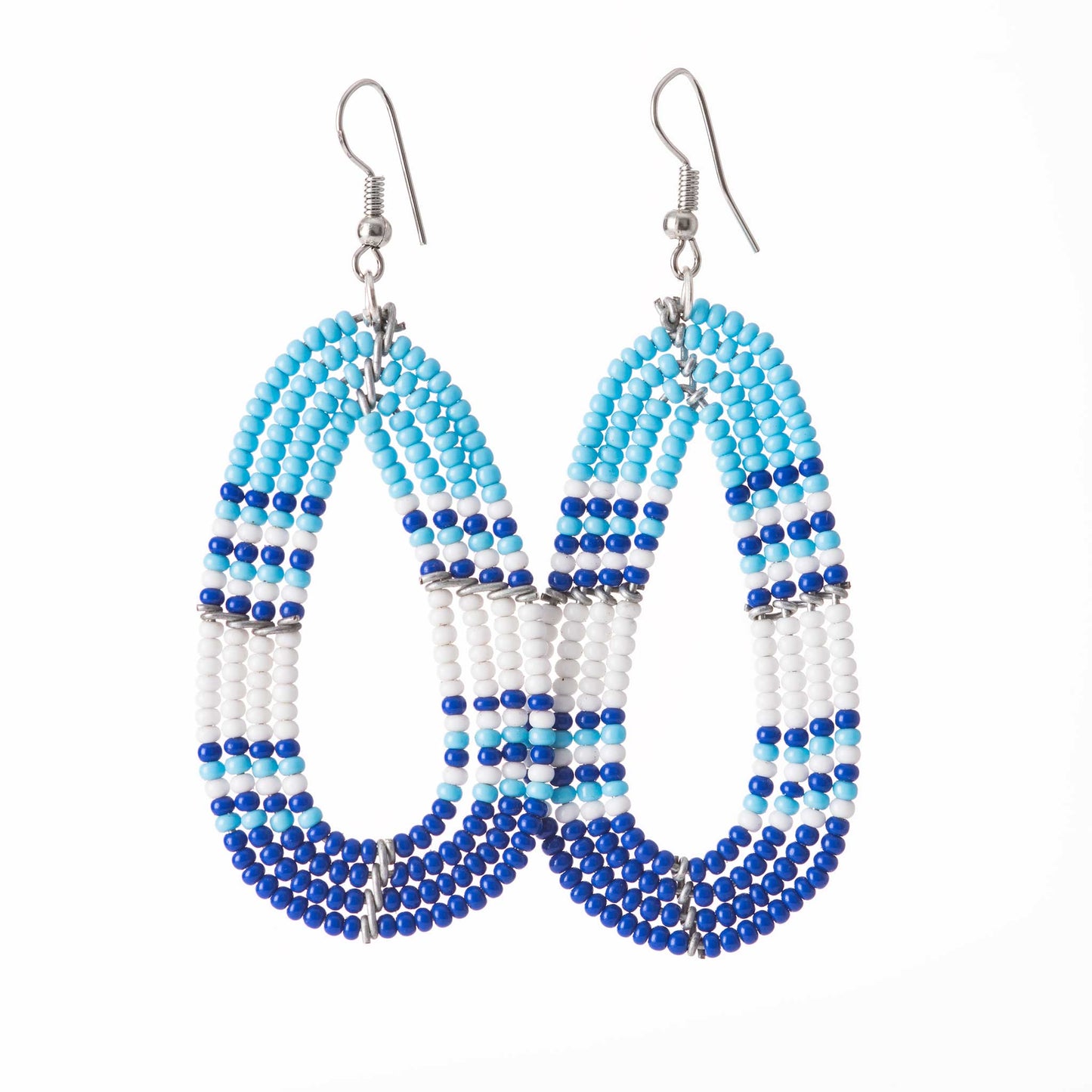 Boucles d'oreilles ovales en forme de larme