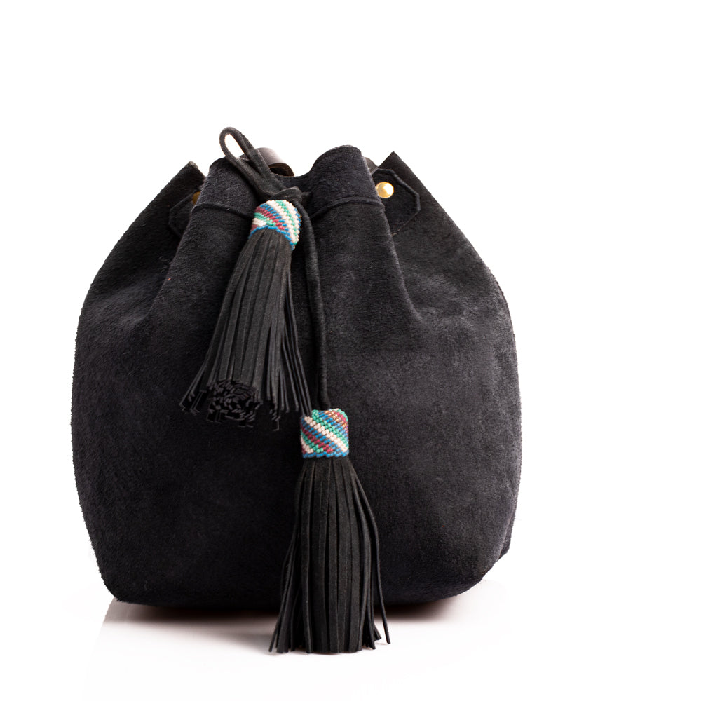 Suede Bucket Bag