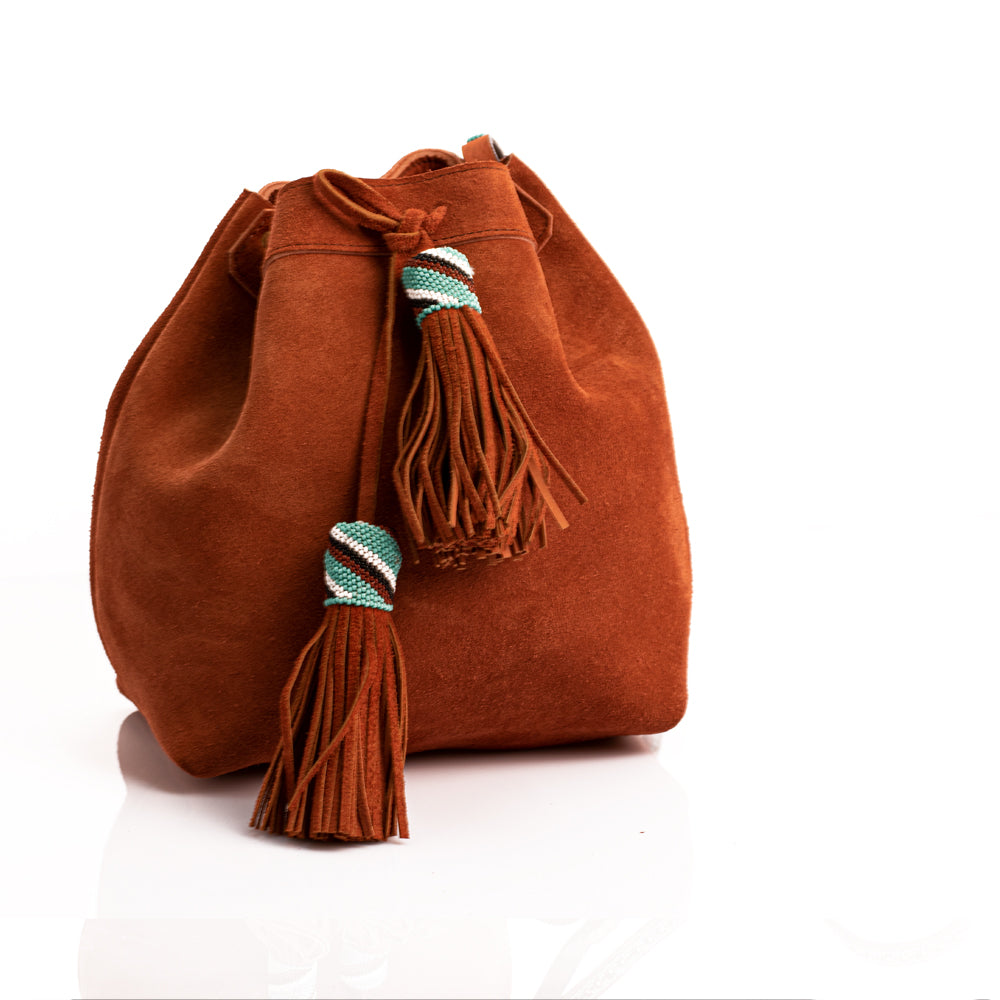 Suede Bucket Bag