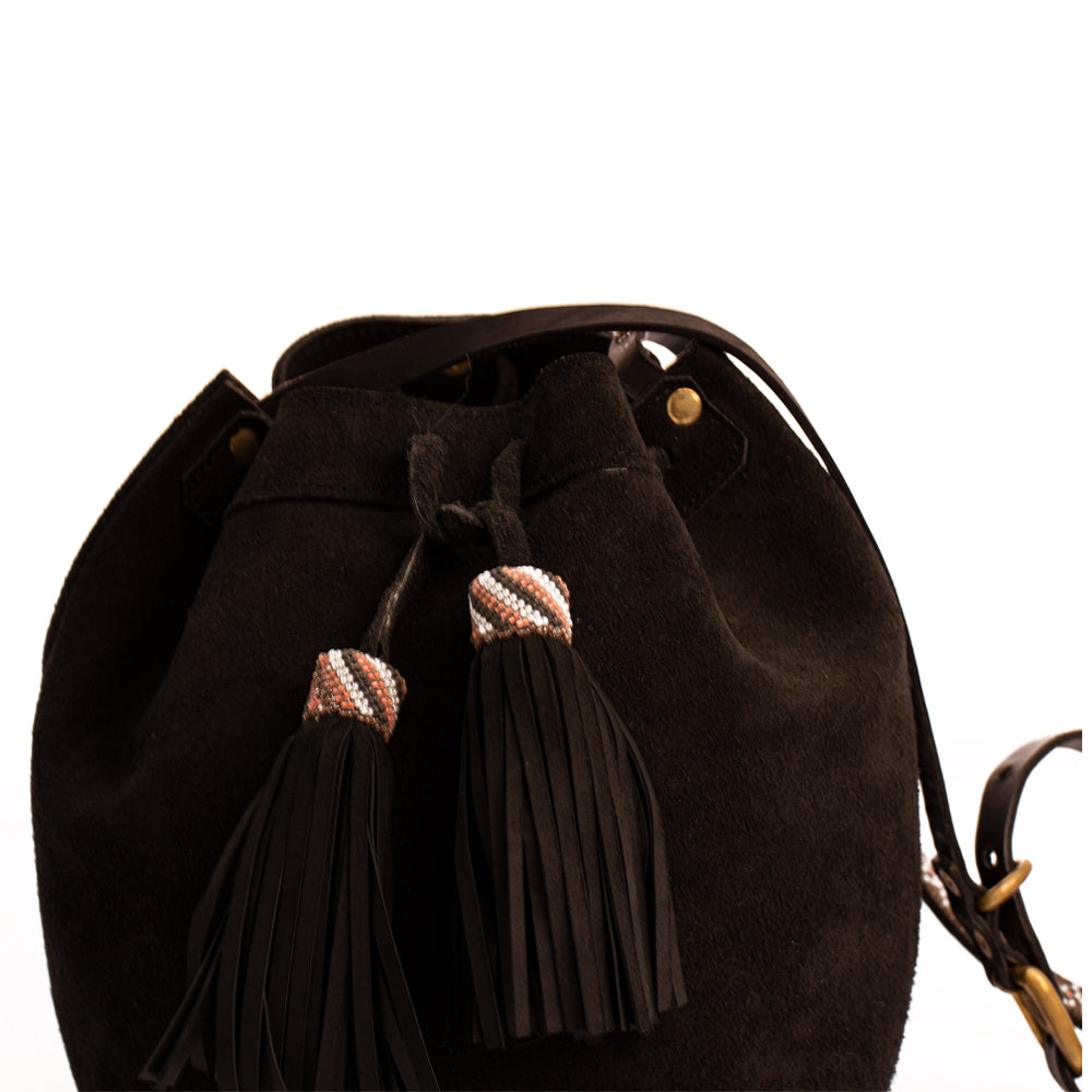 Suede Bucket Bag