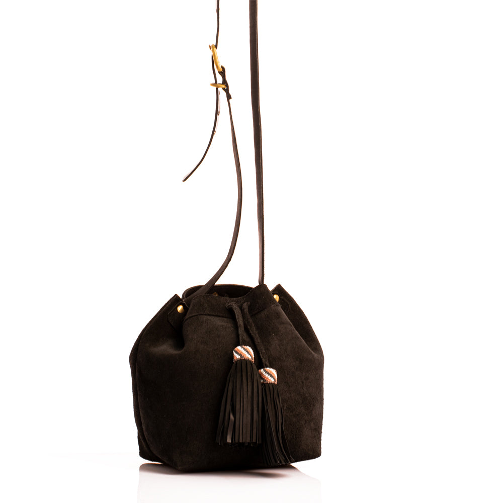 Suede Bucket Bag