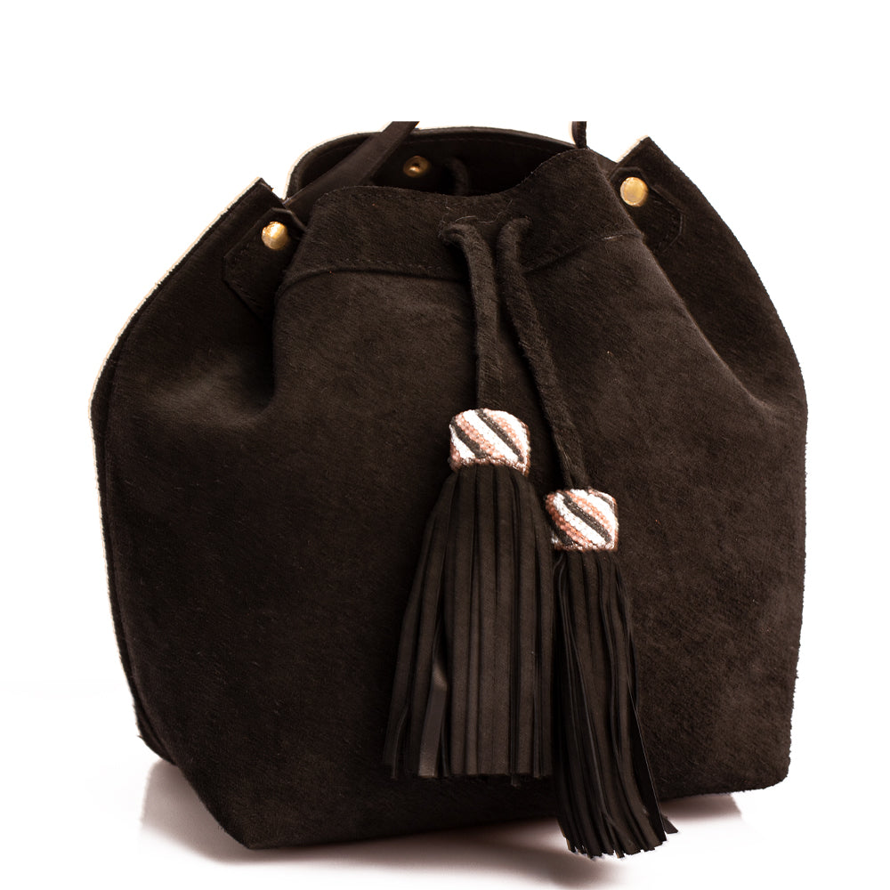 Suede Bucket Bag