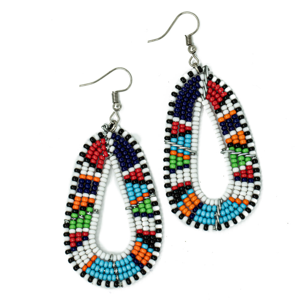Boucles d'oreilles ovales en forme de larme