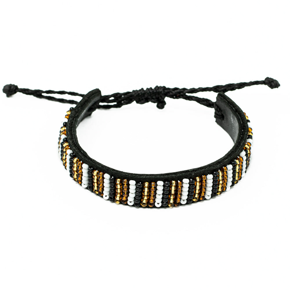 Perlenlederarmband