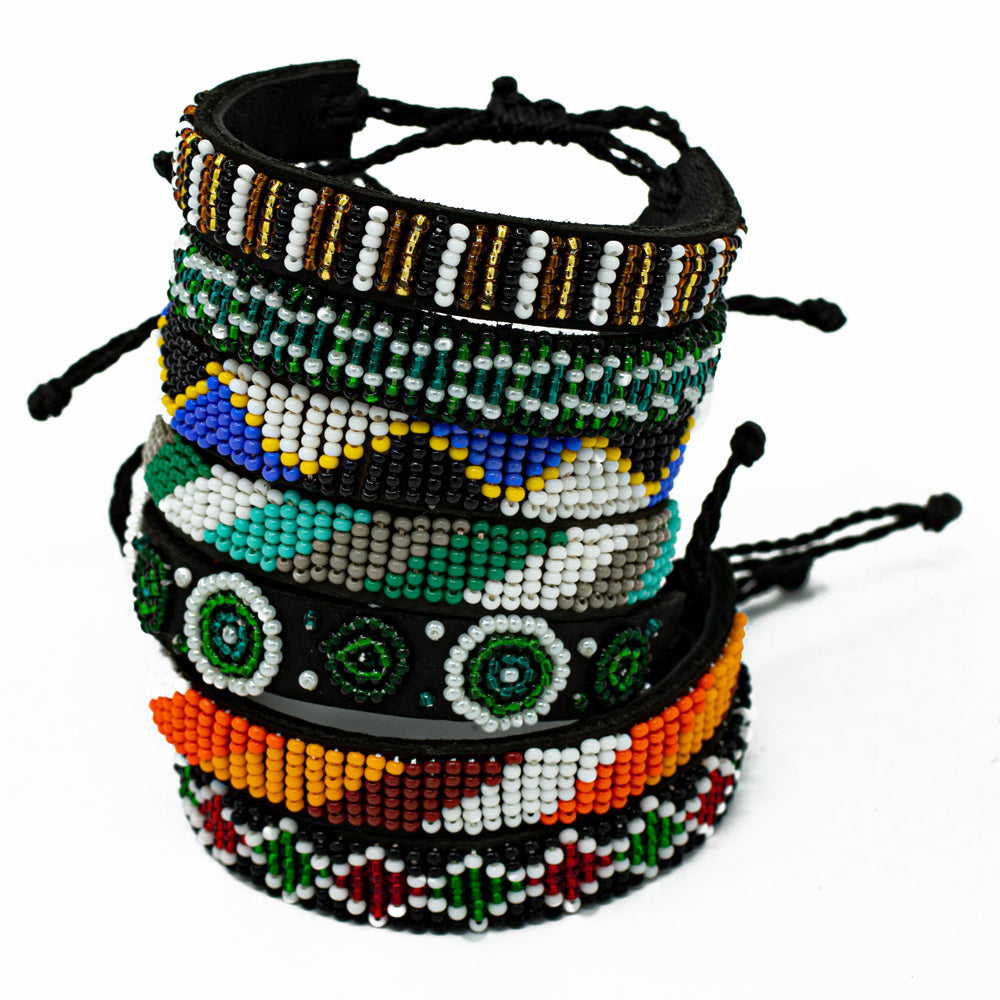 Perlenlederarmband