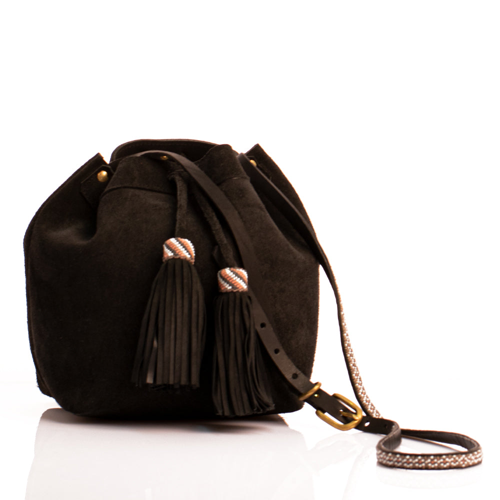 Suede Bucket Bag