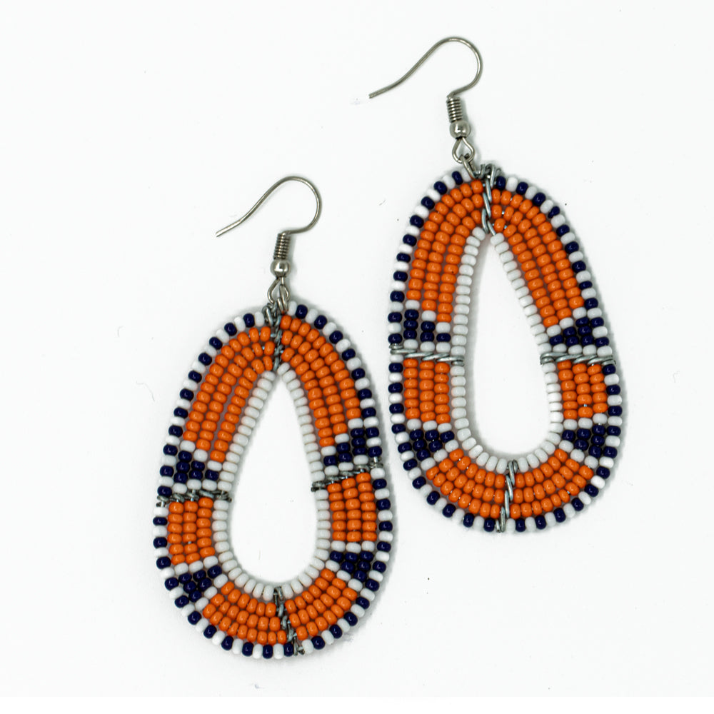 Boucles d'oreilles ovales en forme de larme