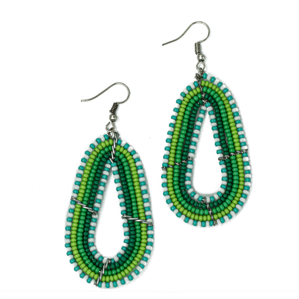 Boucles d'oreilles ovales en forme de larme