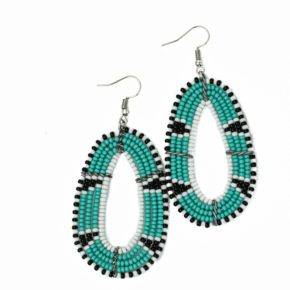 Boucles d'oreilles ovales en forme de larme